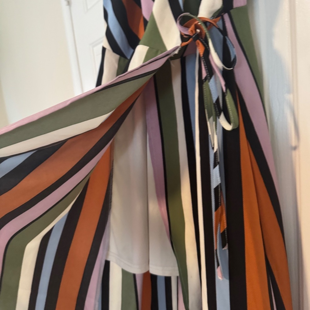 NWOT Blu Pepper Striped Wrap High Low Dress - Picture 5 of 5